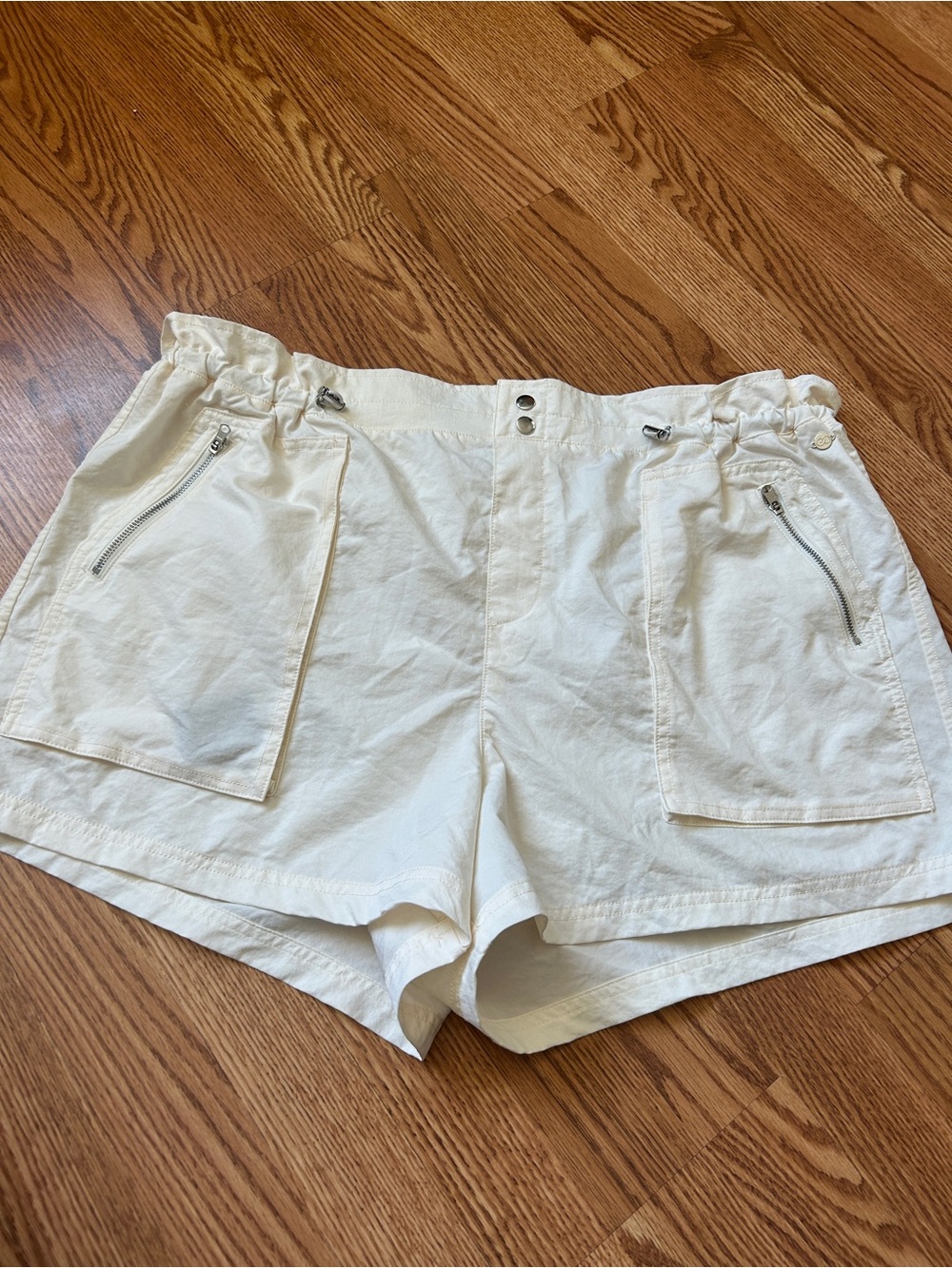 CALIA Casual Drawstring Waist Cream Women’s Shorts